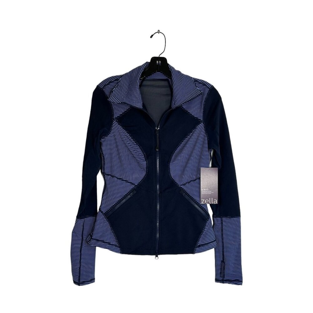 Zella Women's Zip Activewear Jacket in Blue/Black - Sz S - NWT